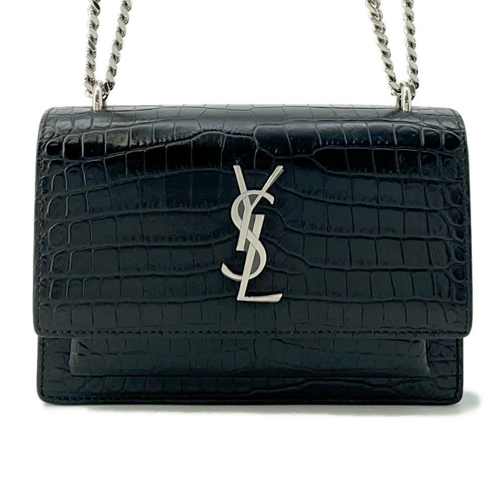 Saint Laurent Paris Sunset Chain Wallet YSL Black